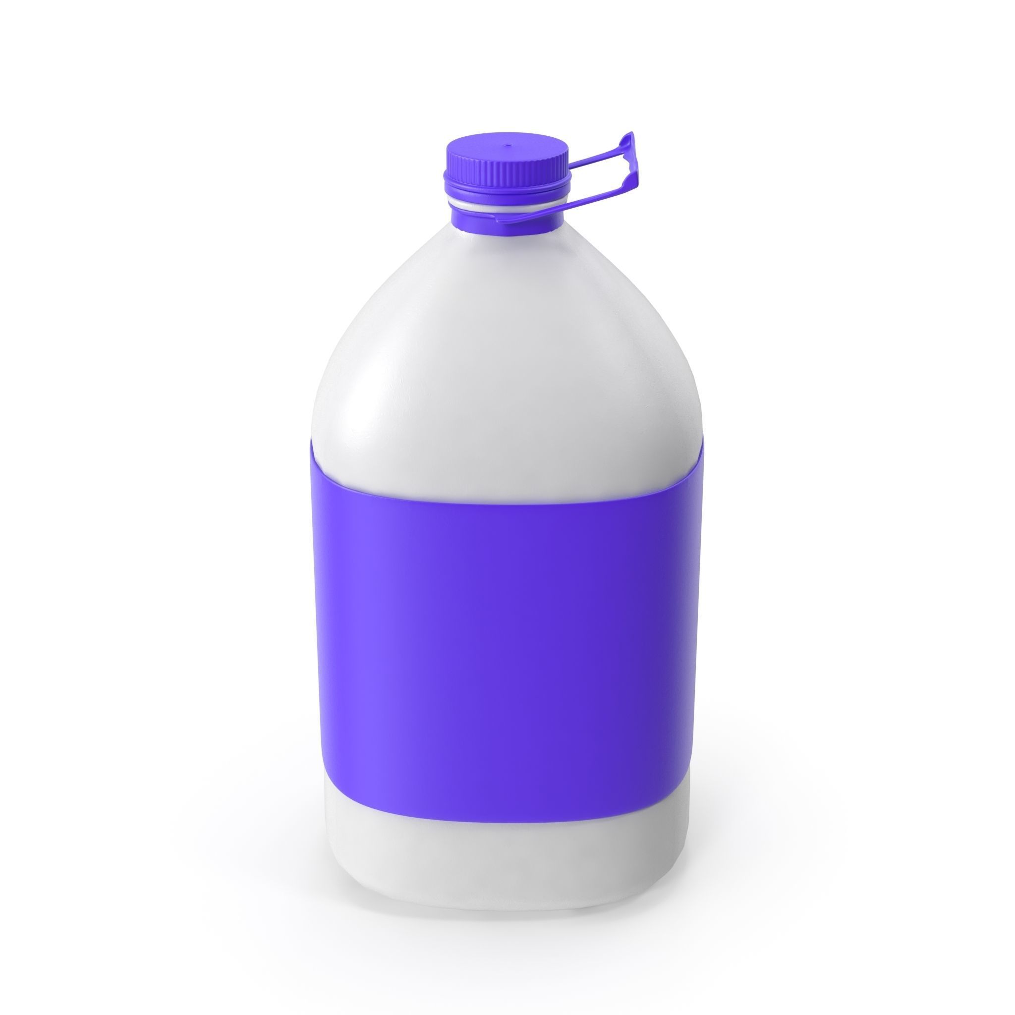 White-Blue-Plastic-Bottle Low-poly 3D model_2