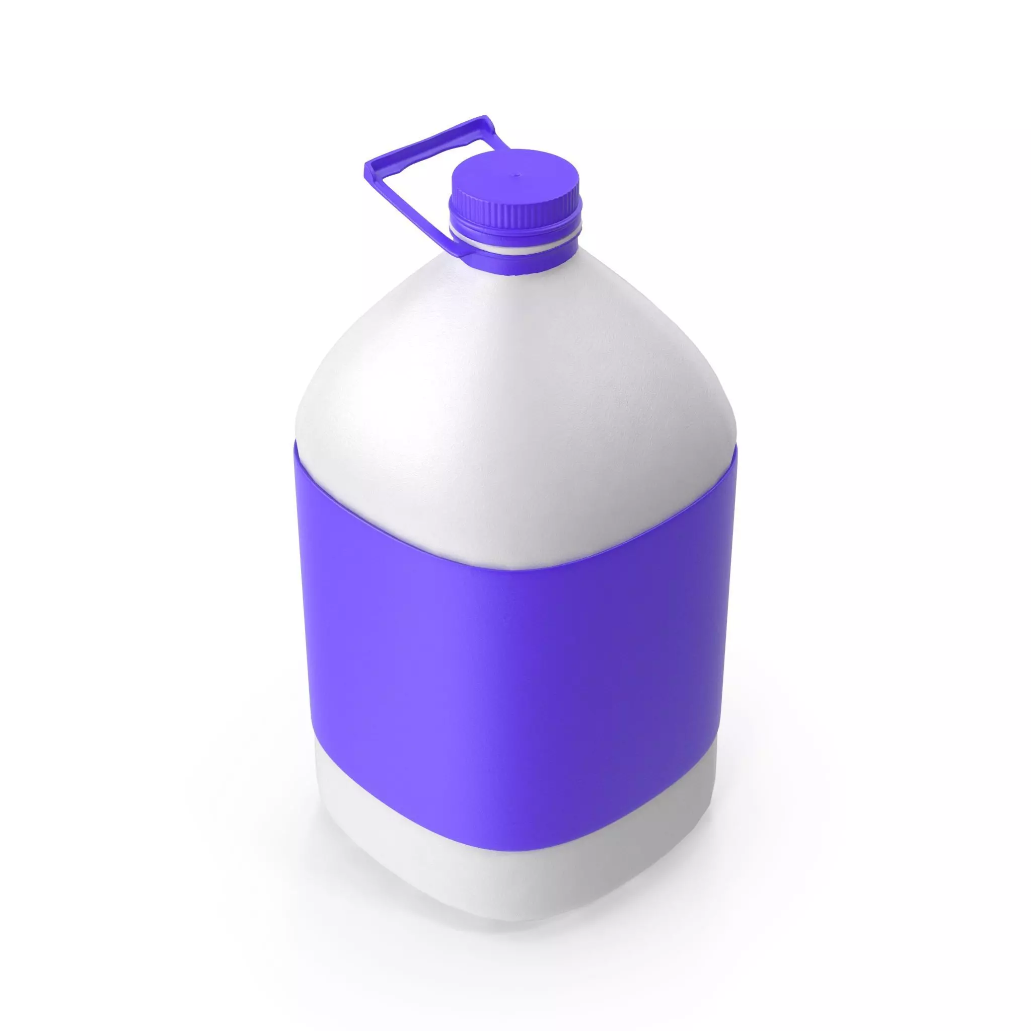 White-Blue-Plastic-Bottle Low-poly 3D model_0