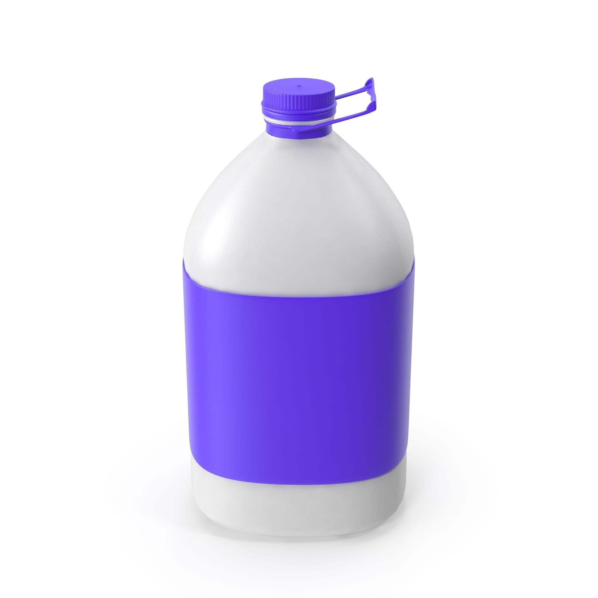 White-Blue-Plastic-Bottle Low-poly 3D model_3