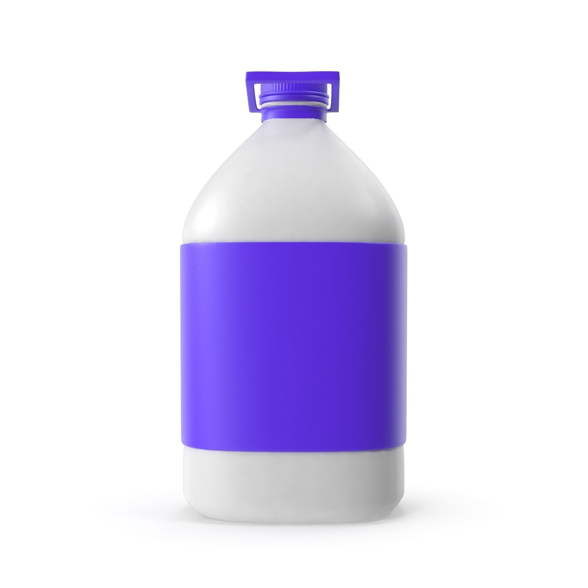 White-Blue-Plastic-Bottle Low-poly 3D model_7
