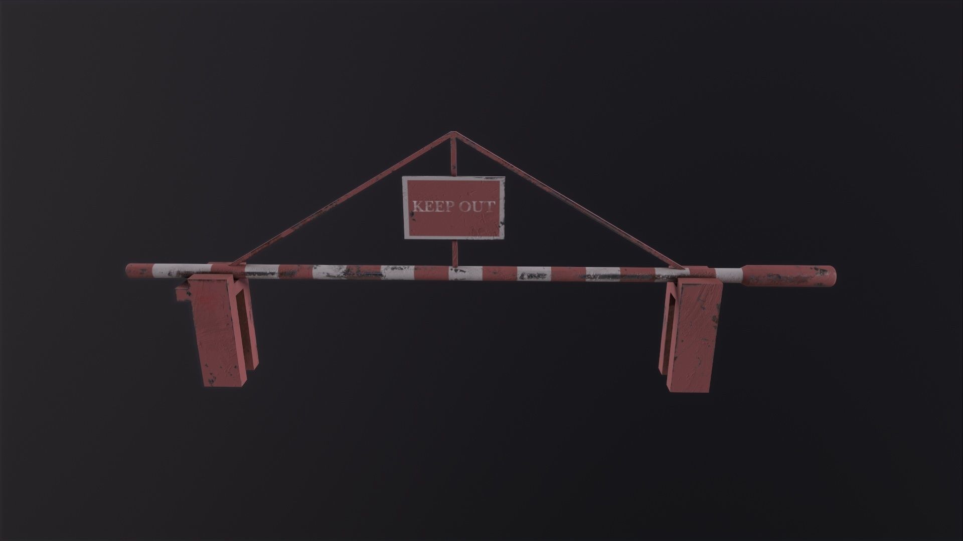 Road Barrier 3D Model Low-poly 3D model_2