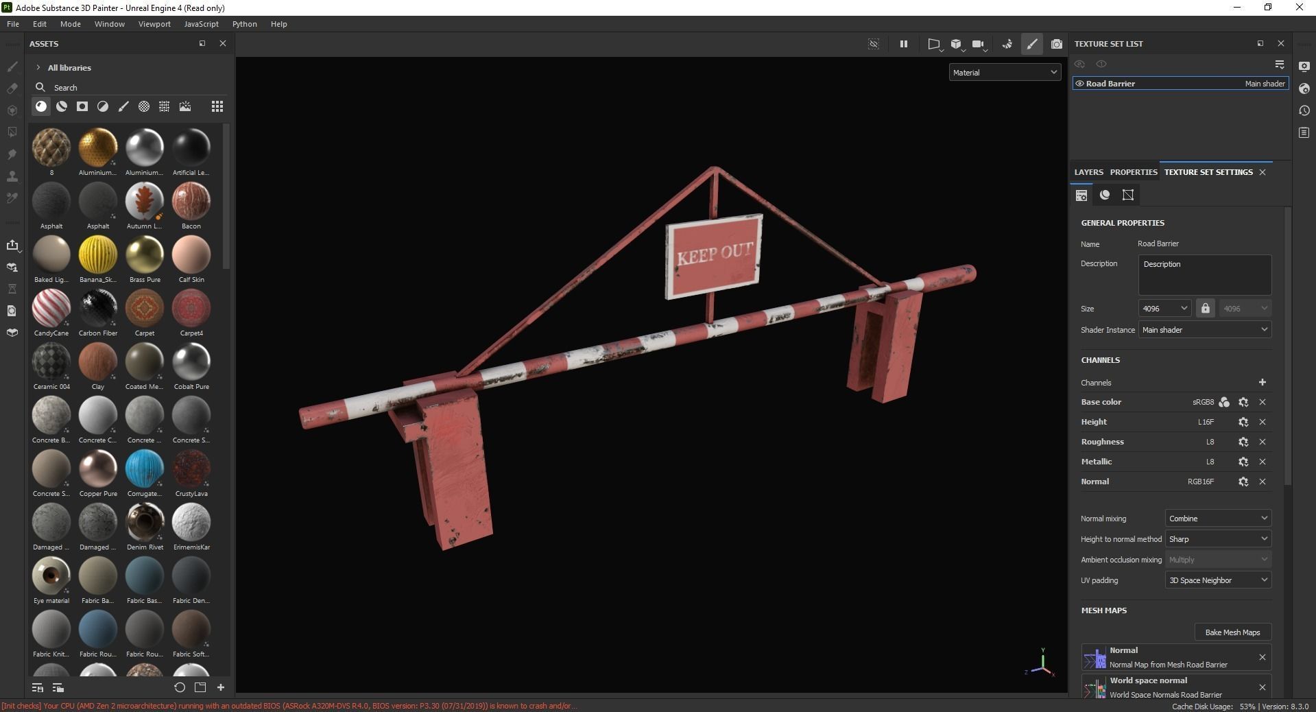 Road Barrier 3D Model Low-poly 3D model_6