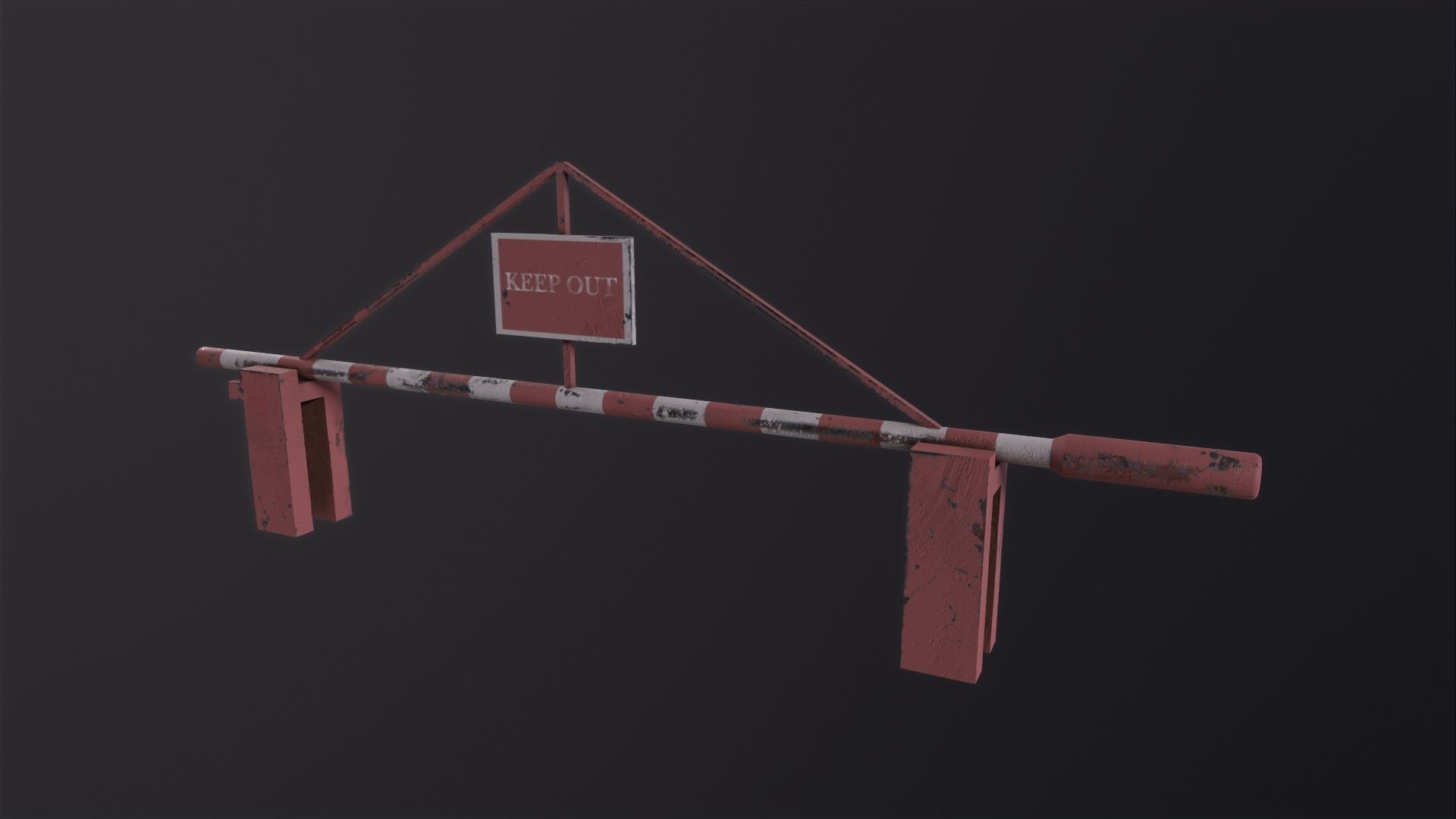 Road Barrier 3D Model Low-poly 3D model_3