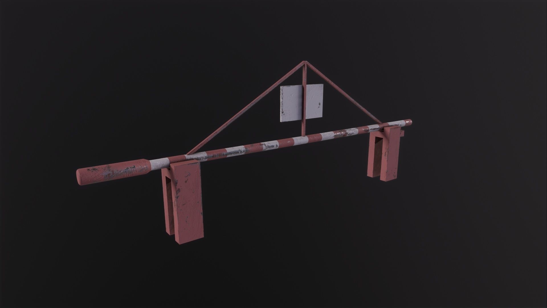 Road Barrier 3D Model Low-poly 3D model_4