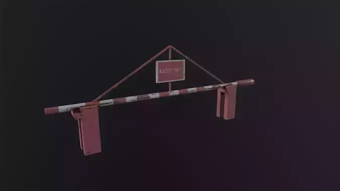 Road Barrier 3D Model Low-poly 3D model