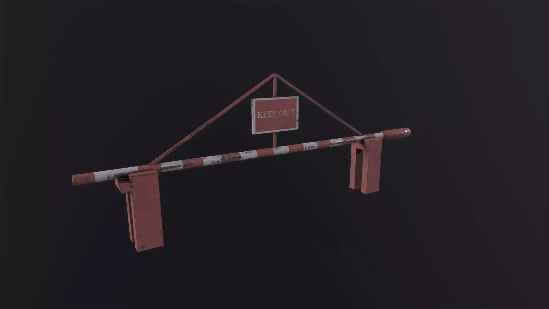 Road Barrier 3D Model Low-poly 3D model_0