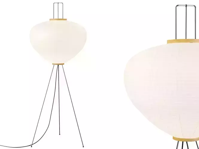 Akari 10A floor lamp by Vitra 3D model