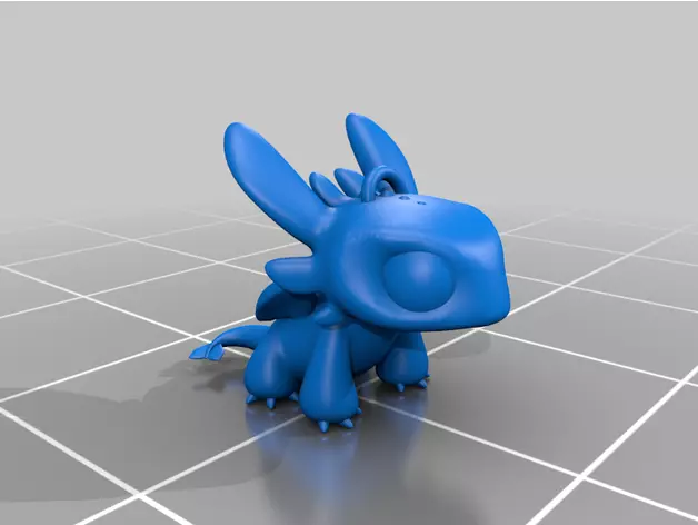 Toothless keychain Free 3D print model_0