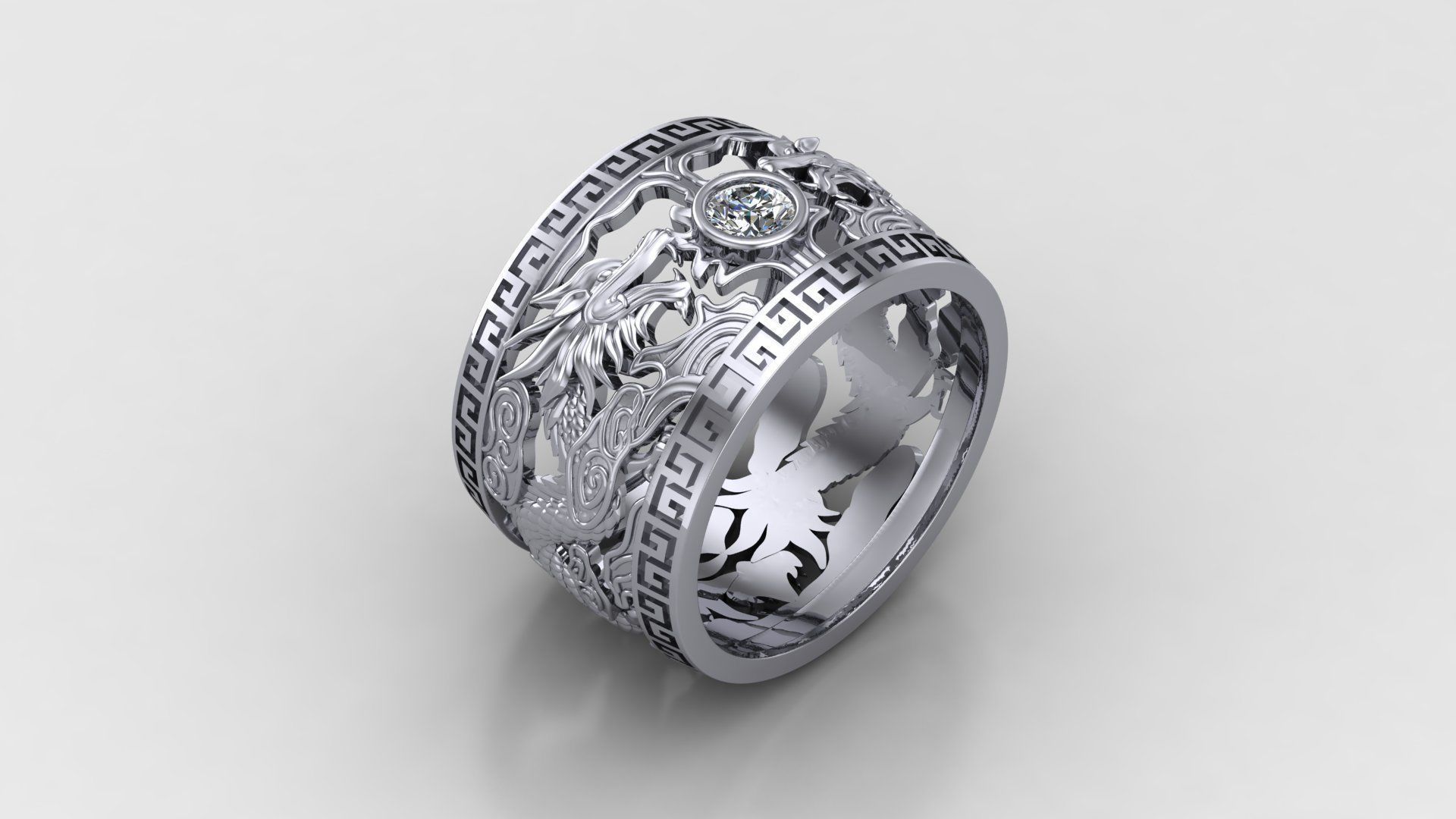 Ring Tragon Chines 3D print model_1