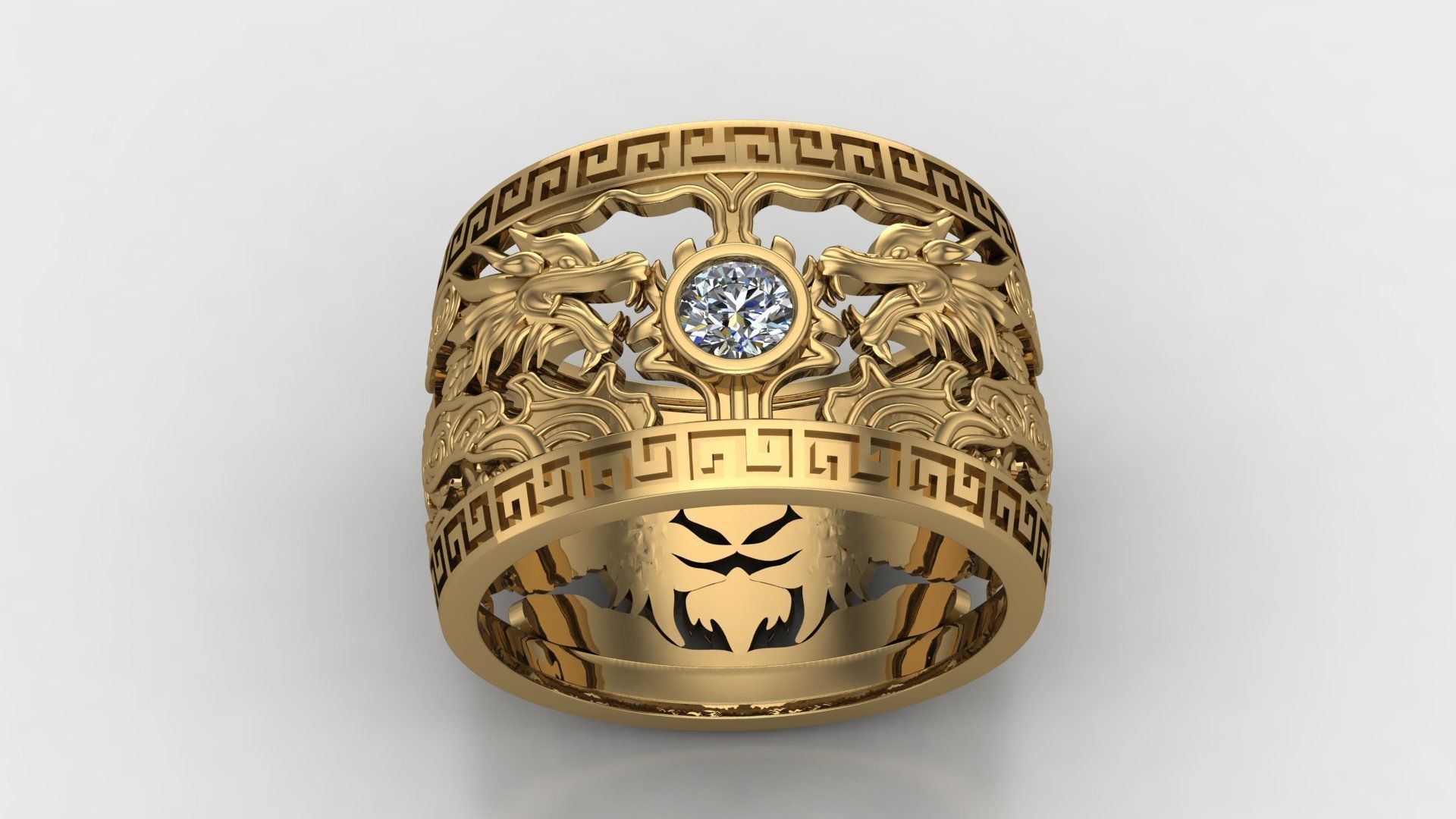 Ring Tragon Chines 3D print model_2