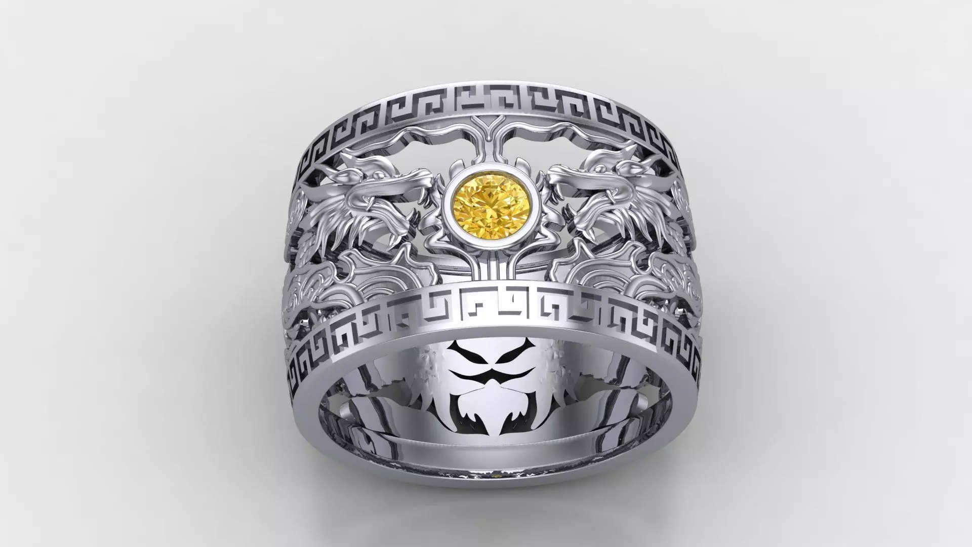 Ring Tragon Chines 3D print model_0