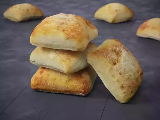 Ciabatta Rolls 3D model