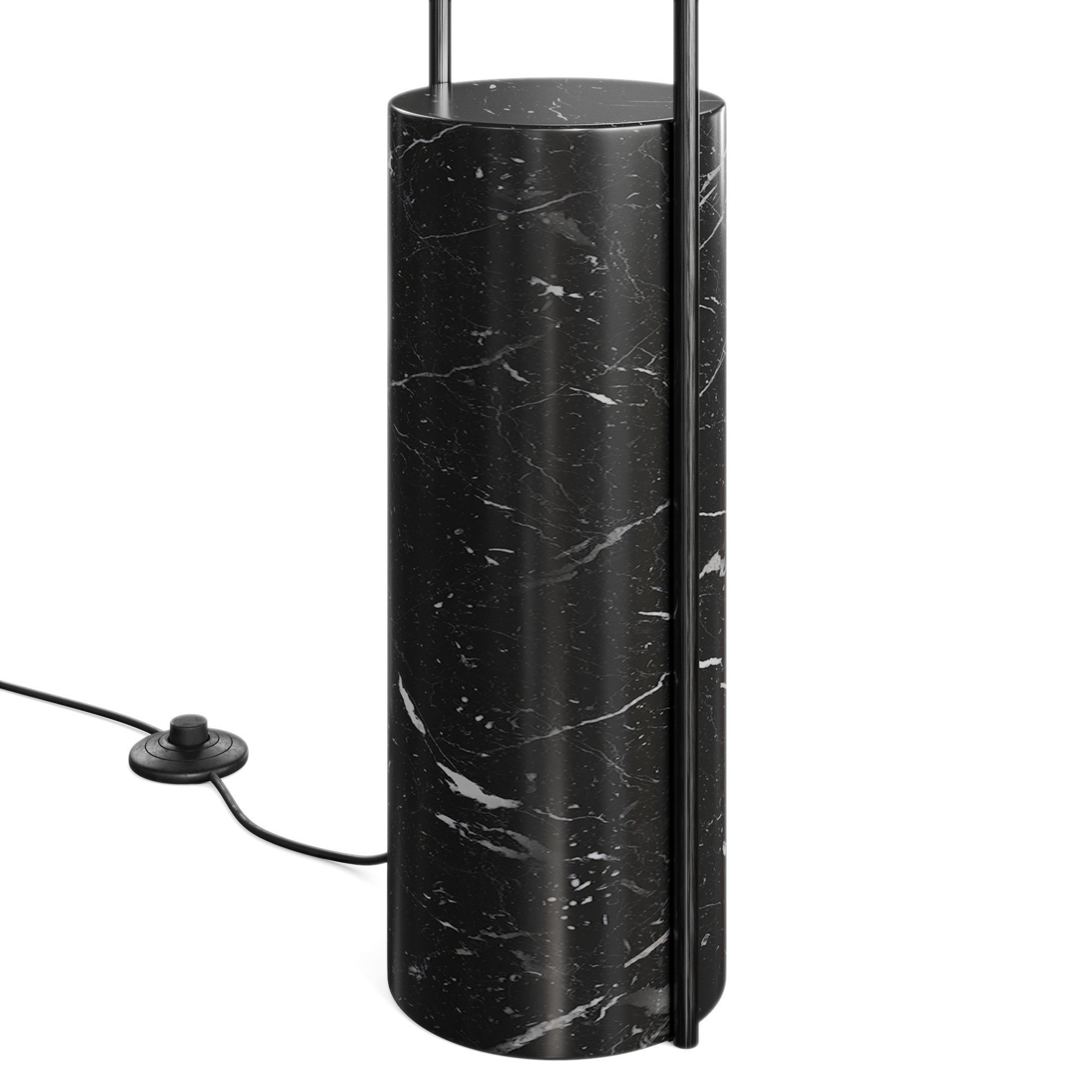 POLO BLACK MARBLE FLOOR LAMP by CB2 3D model_5