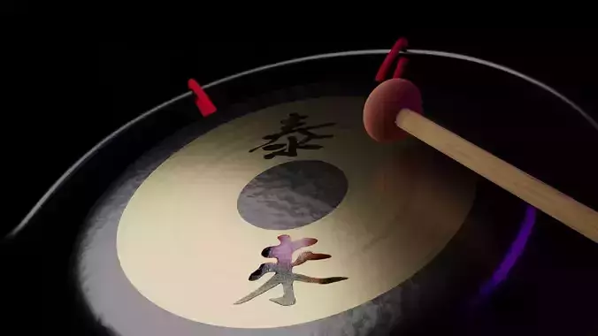 Mini Gong Free low-poly 3D model