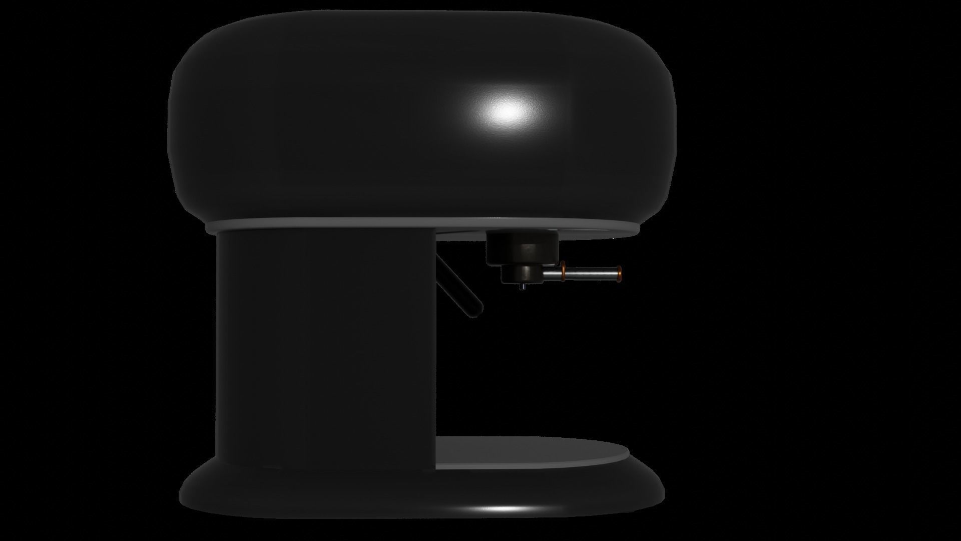Simple Espresso Machine with 5 coloured pods 3D model_6