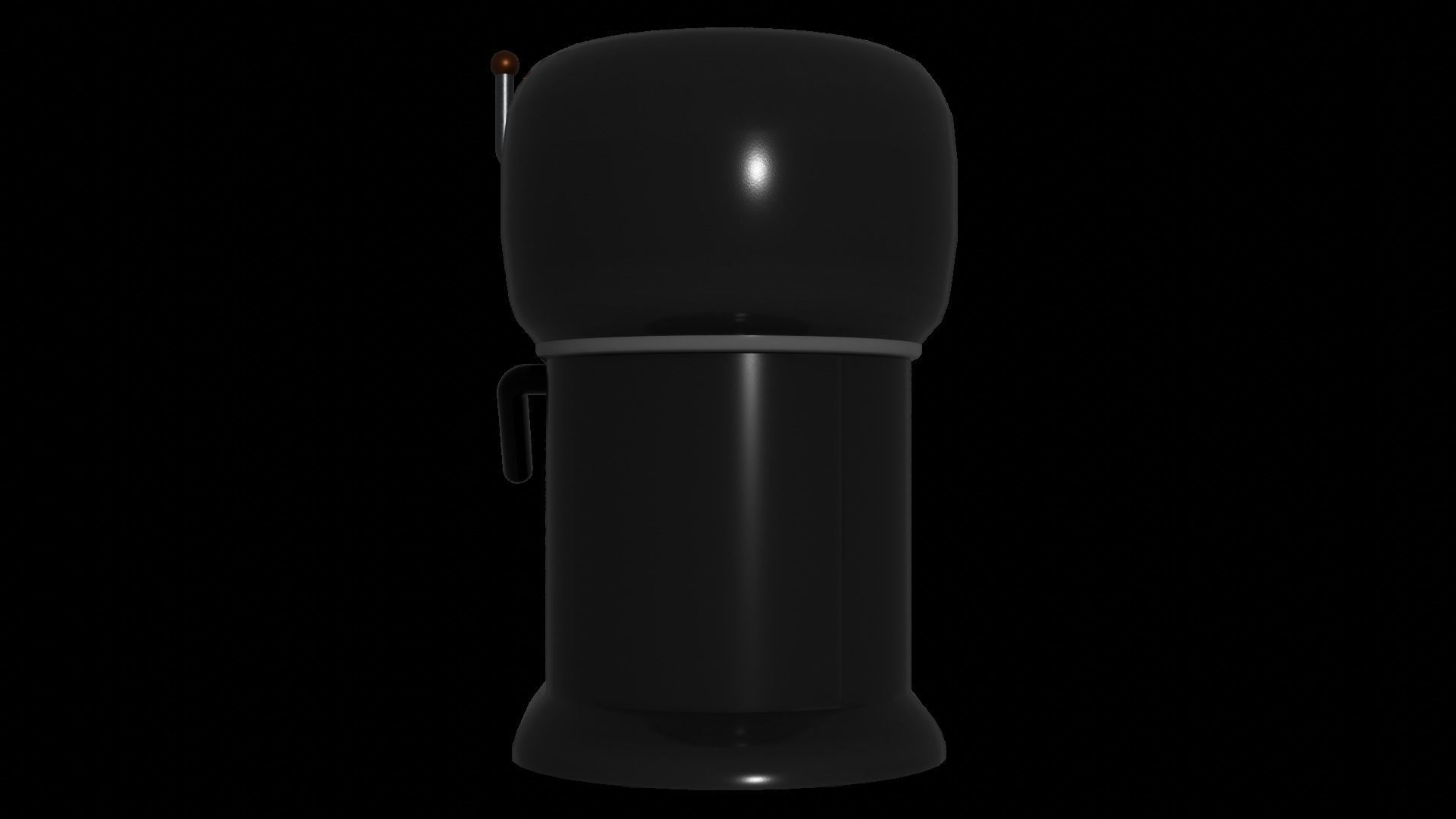 Simple Espresso Machine with 5 coloured pods 3D model_1