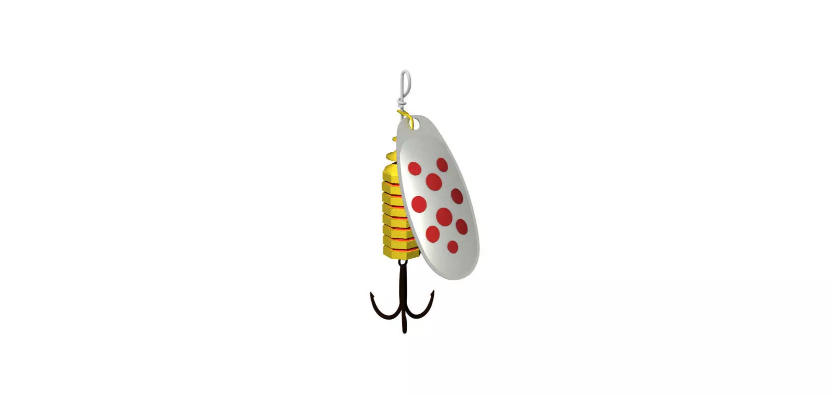 3d spinner fishing 3D model_0