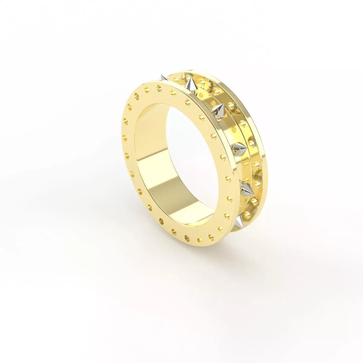 spiked punk ring 3D print model