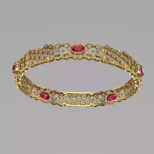 Traditional indian Banle for Women 3D print model