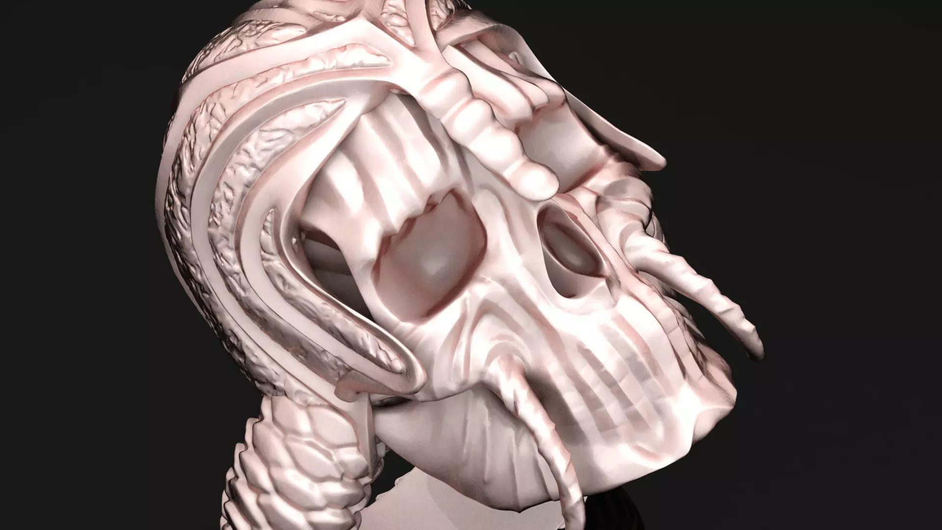 Skeleton Skull Ring Metal Light Cad 3D print model
