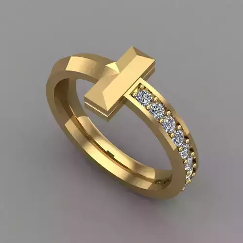 Diamond Ring Jewellery for Women 3D print model