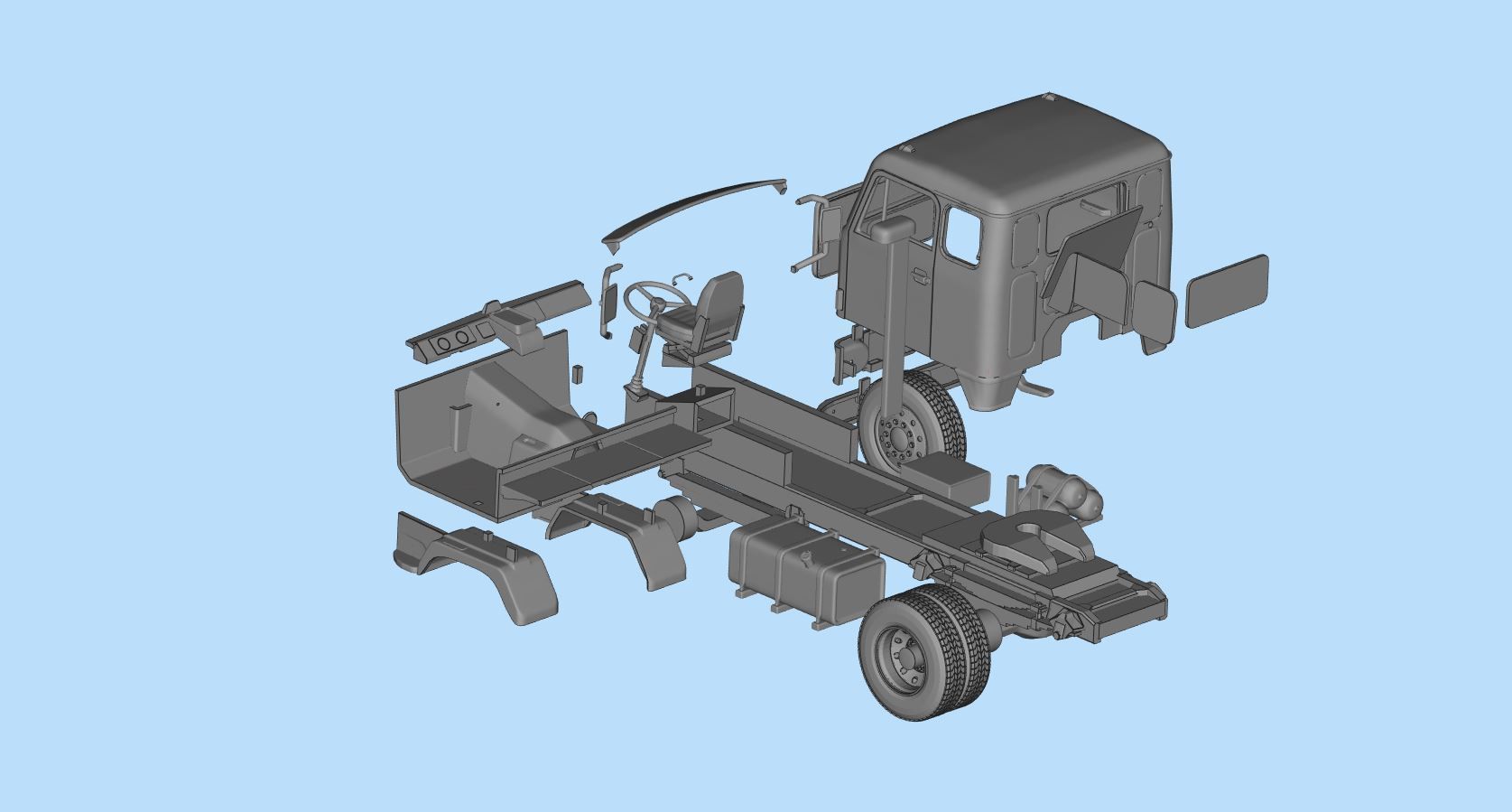 STL printable the Swedish F88 F89 series of heavy duty trucks  3D print model_11