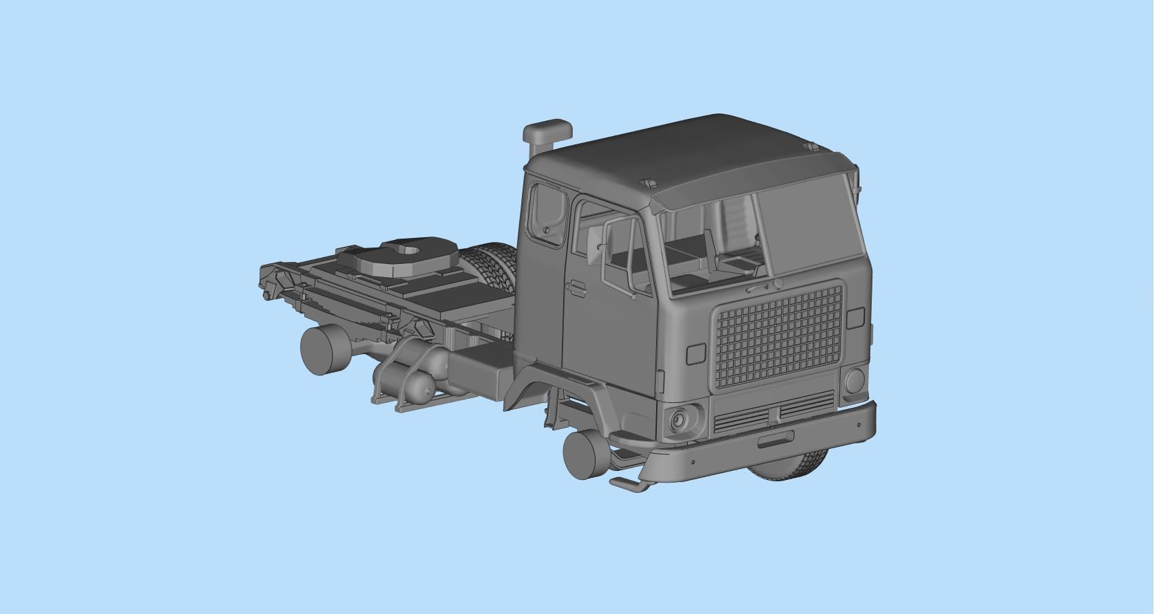 STL printable the Swedish F88 F89 series of heavy duty trucks  3D print model_12