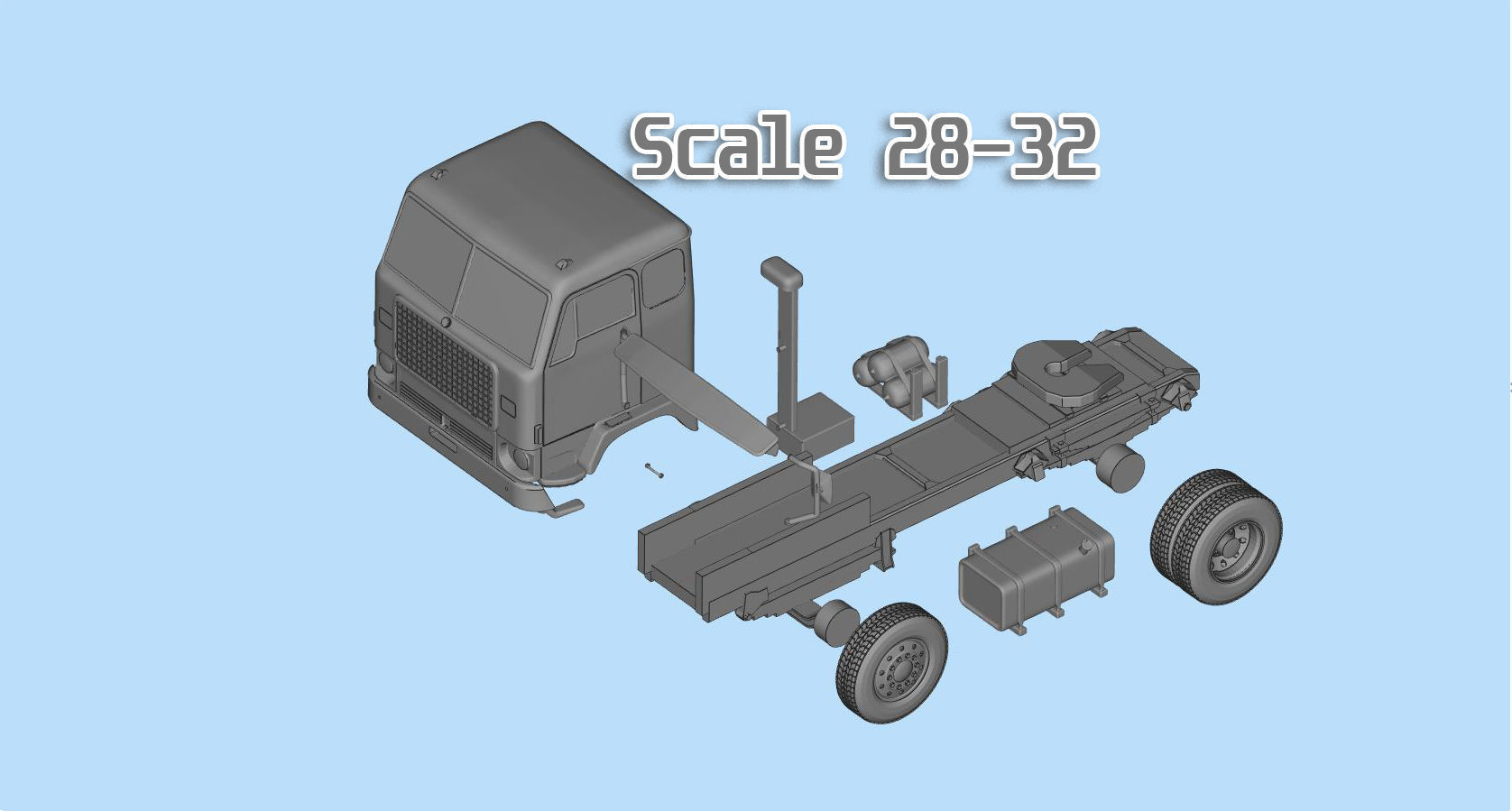 STL printable the Swedish F88 F89 series of heavy duty trucks  3D print model_4