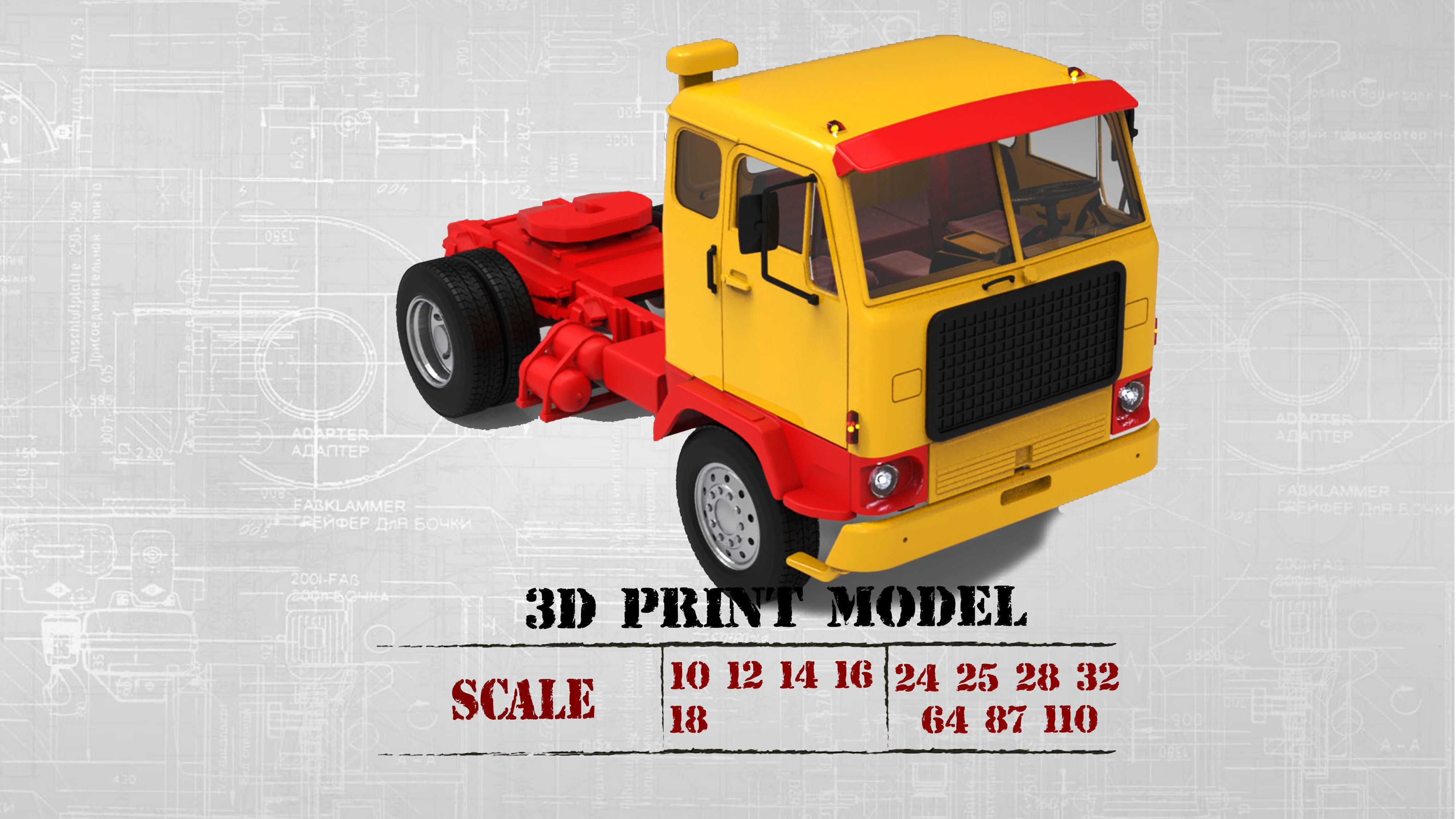 STL printable the Swedish F88 F89 series of heavy duty trucks  3D print model_13