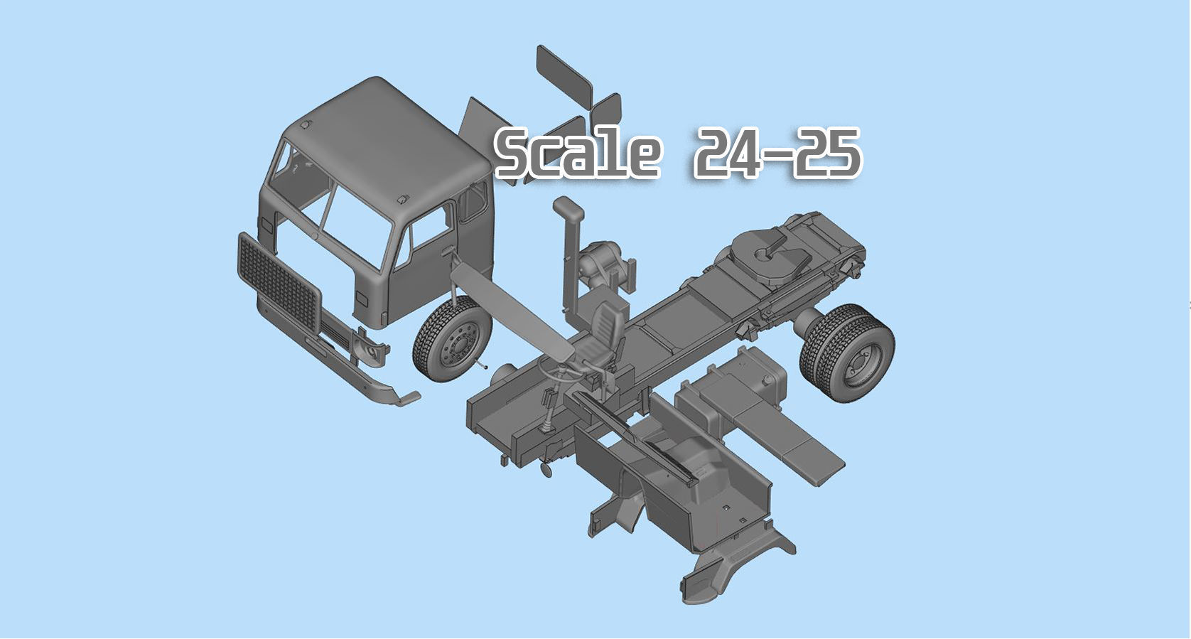 STL printable the Swedish F88 F89 series of heavy duty trucks  3D print model_3