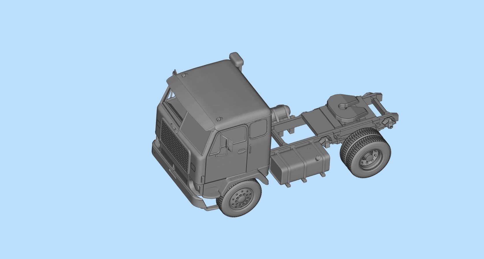 STL printable the Swedish F88 F89 series of heavy duty trucks  3D print model_18