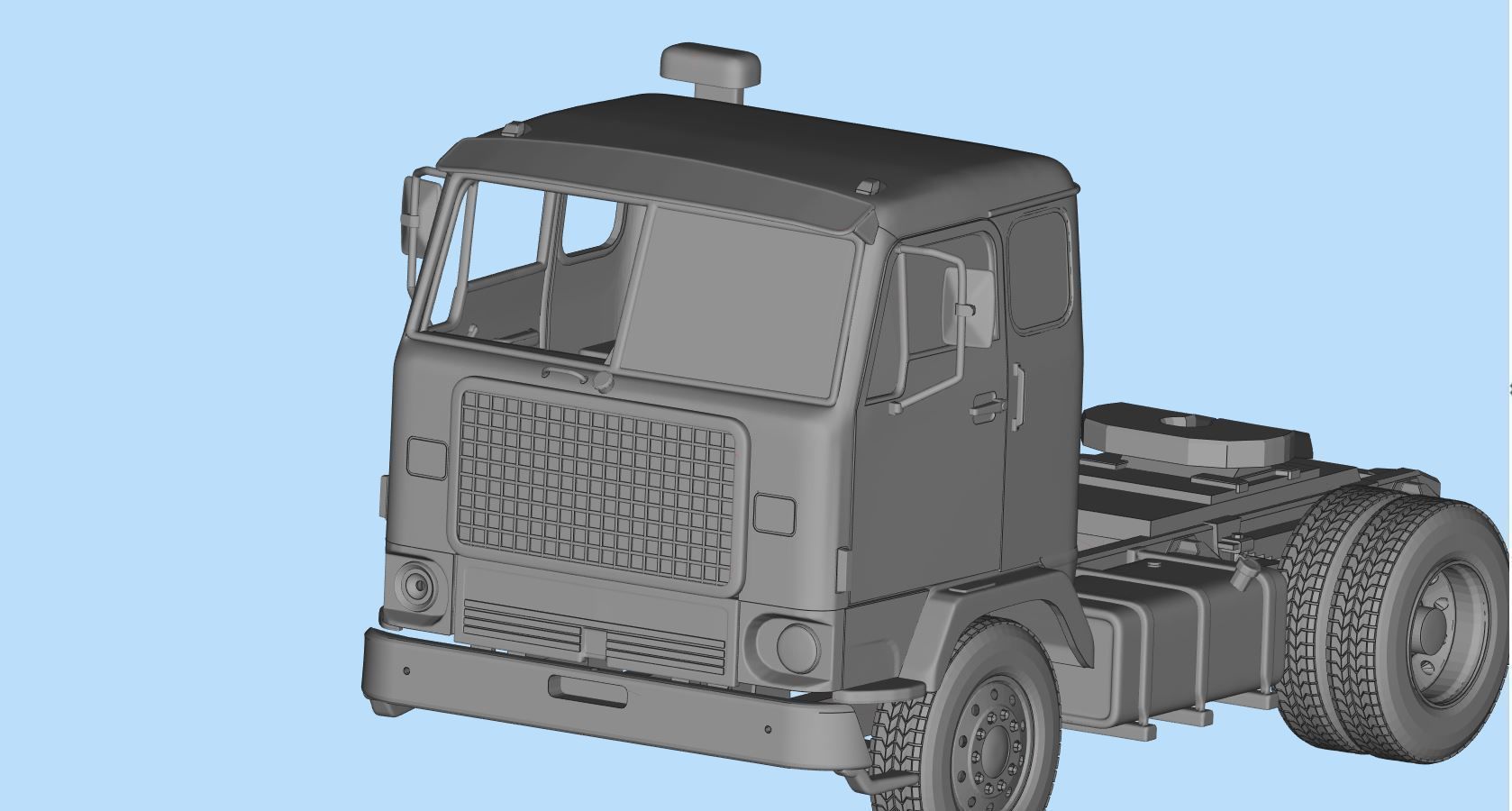 STL printable the Swedish F88 F89 series of heavy duty trucks  3D print model_7