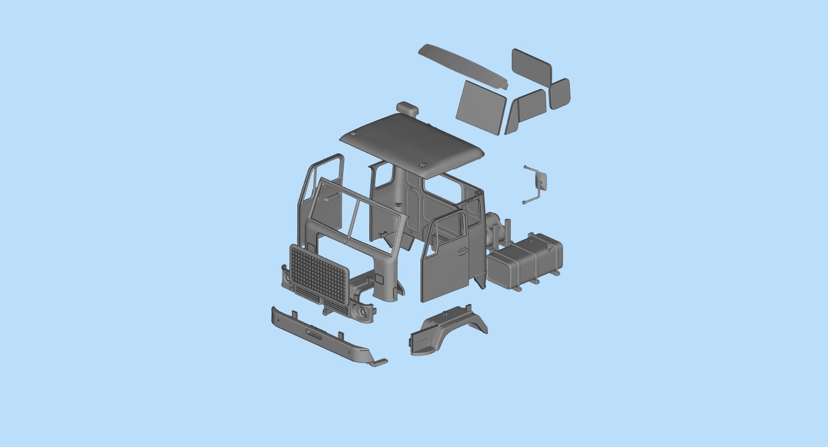 STL printable the Swedish F88 F89 series of heavy duty trucks  3D print model_19