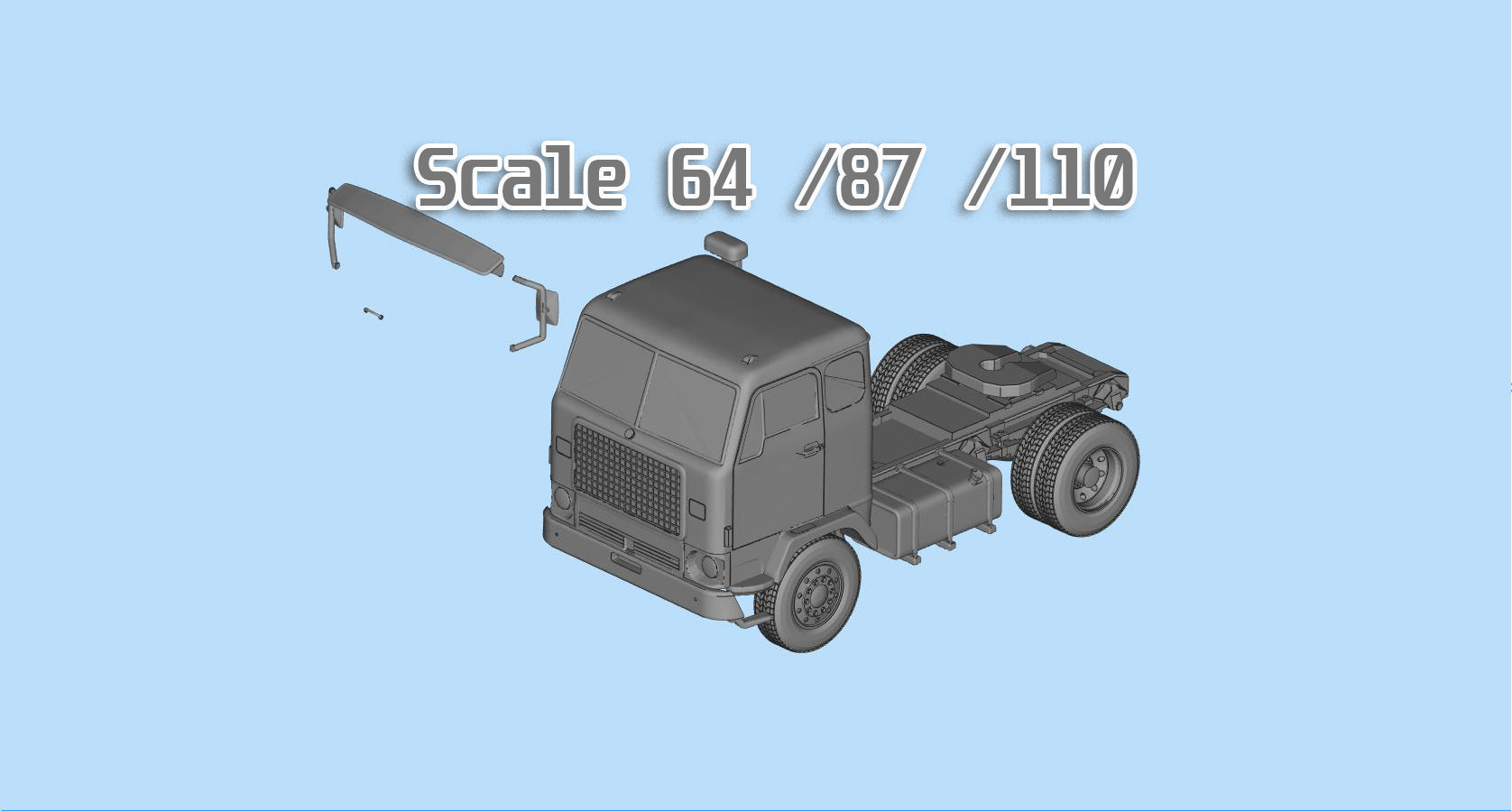 STL printable the Swedish F88 F89 series of heavy duty trucks  3D print model_5
