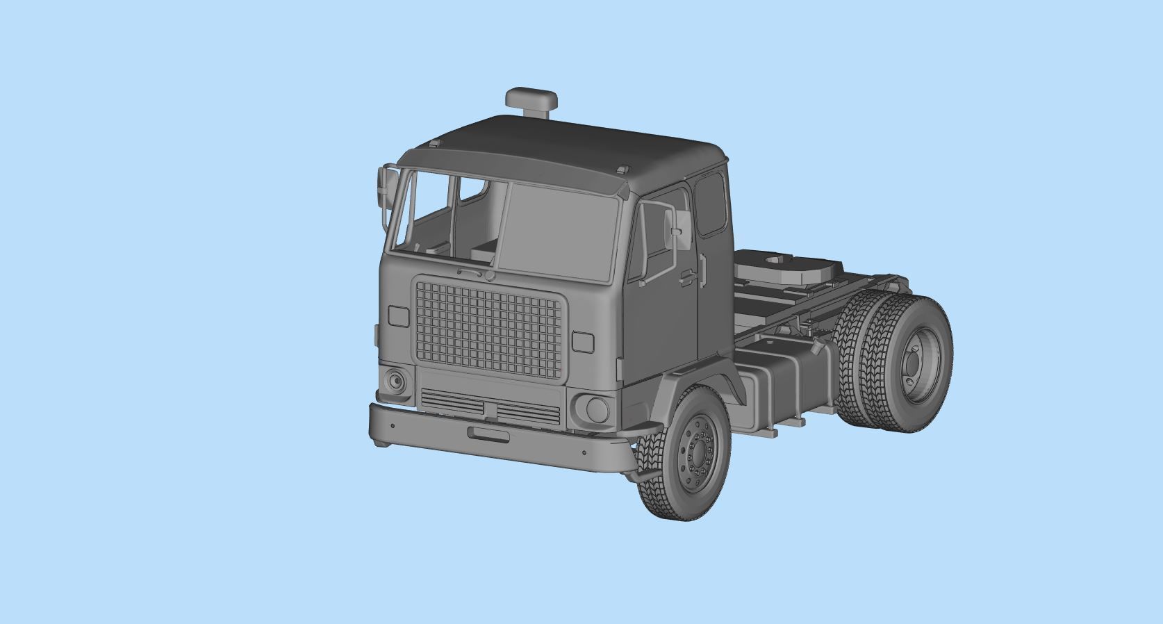STL printable the Swedish F88 F89 series of heavy duty trucks  3D print model_14