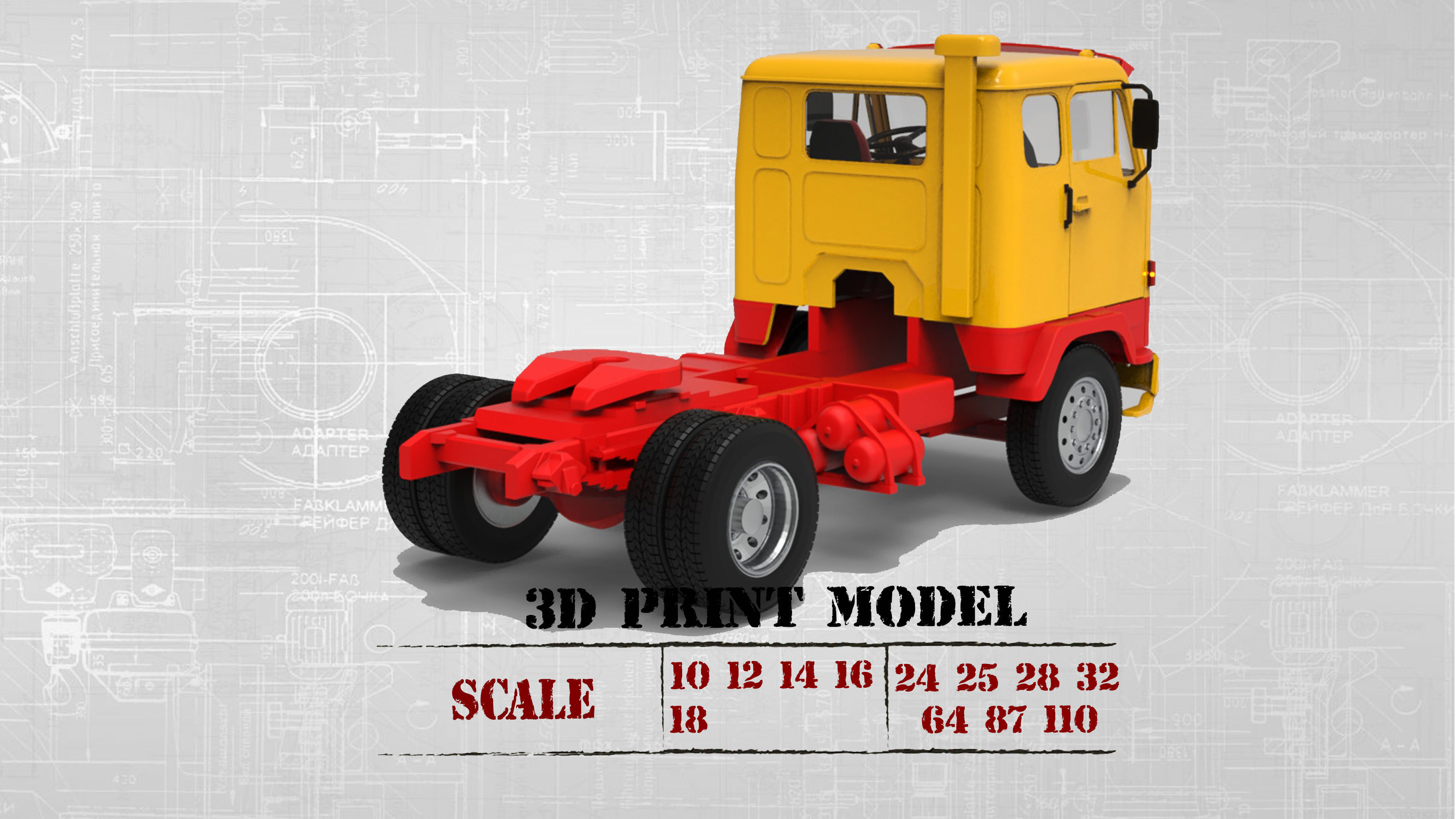 STL printable the Swedish F88 F89 series of heavy duty trucks  3D print model_1