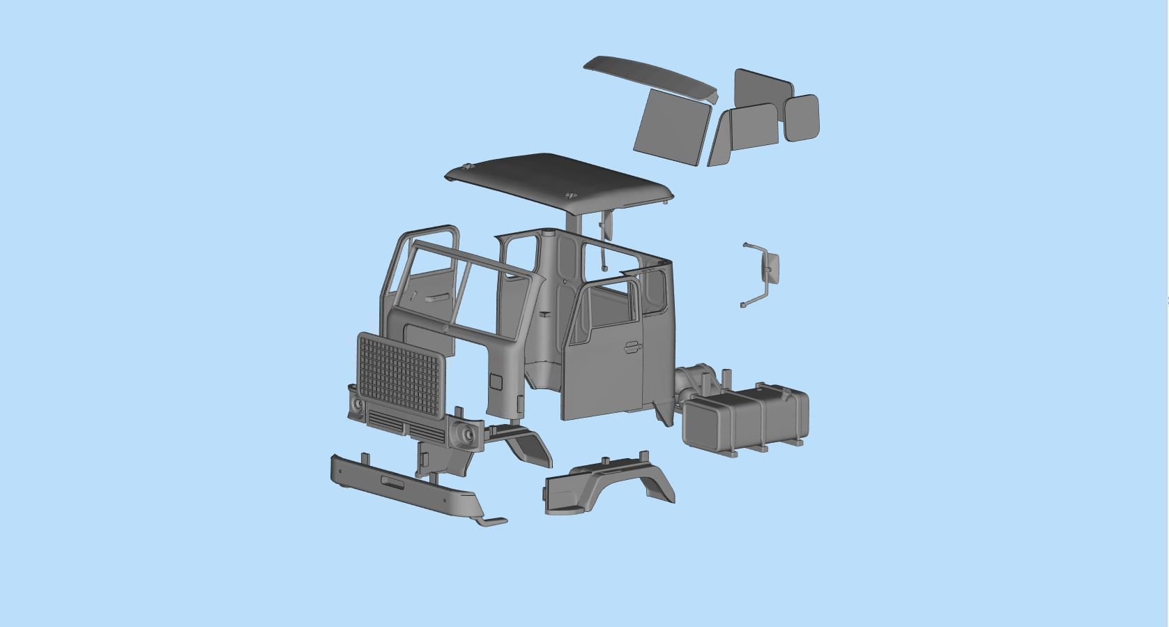 STL printable the Swedish F88 F89 series of heavy duty trucks  3D print model_6