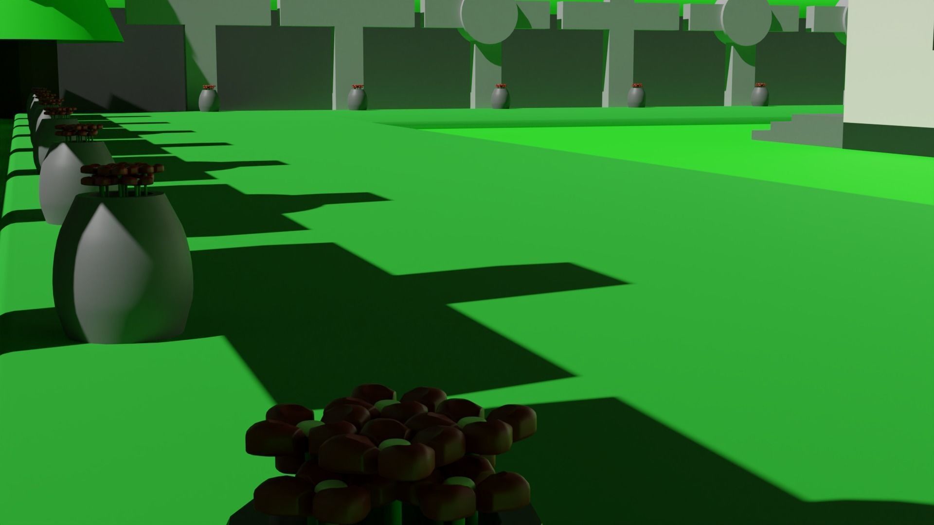 LOW POLY CHURCH - CEMETERY Package 3D model_9