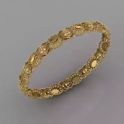 Traditional indian Banle for Women 3D print model