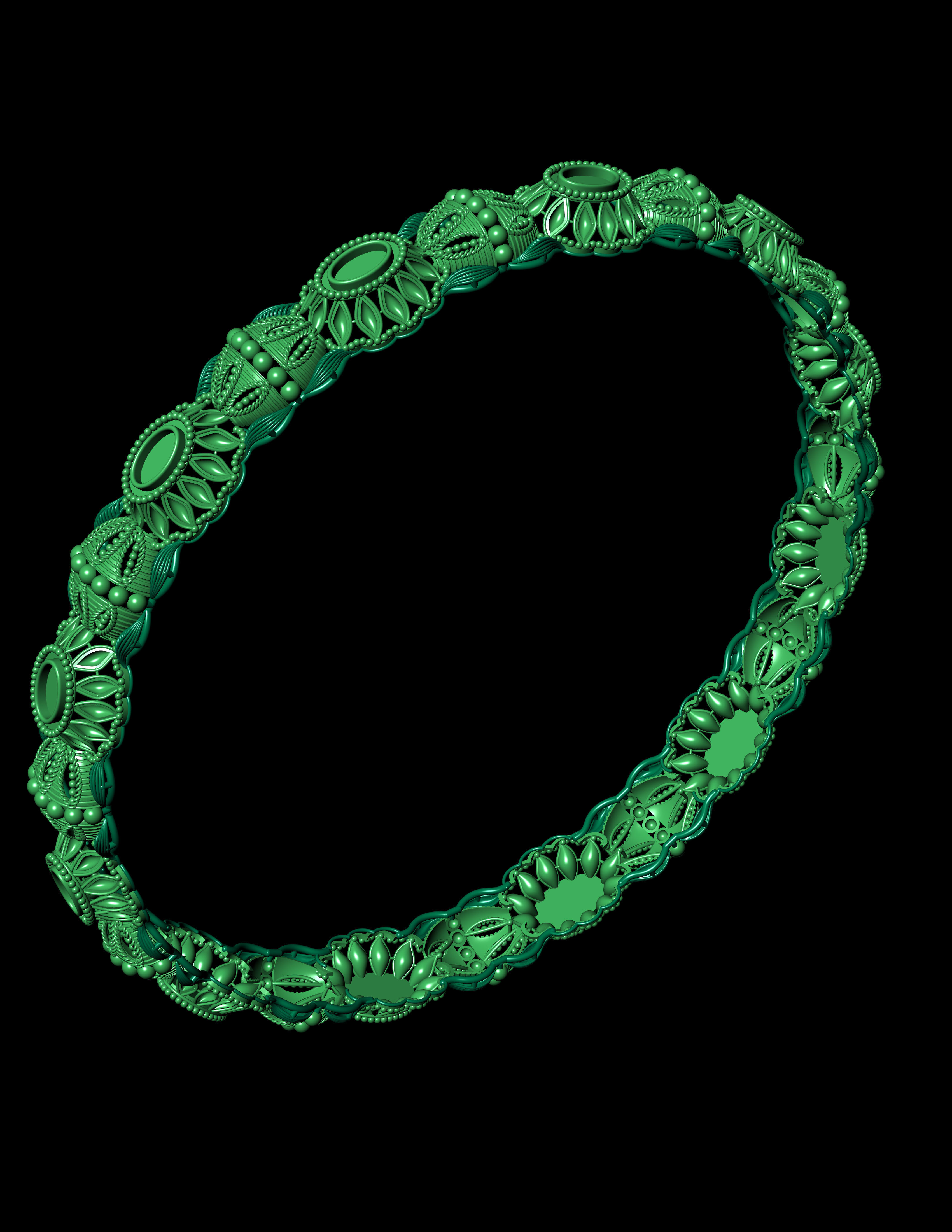 Traditional indian Banle for Women 3D print model 3D print model_3