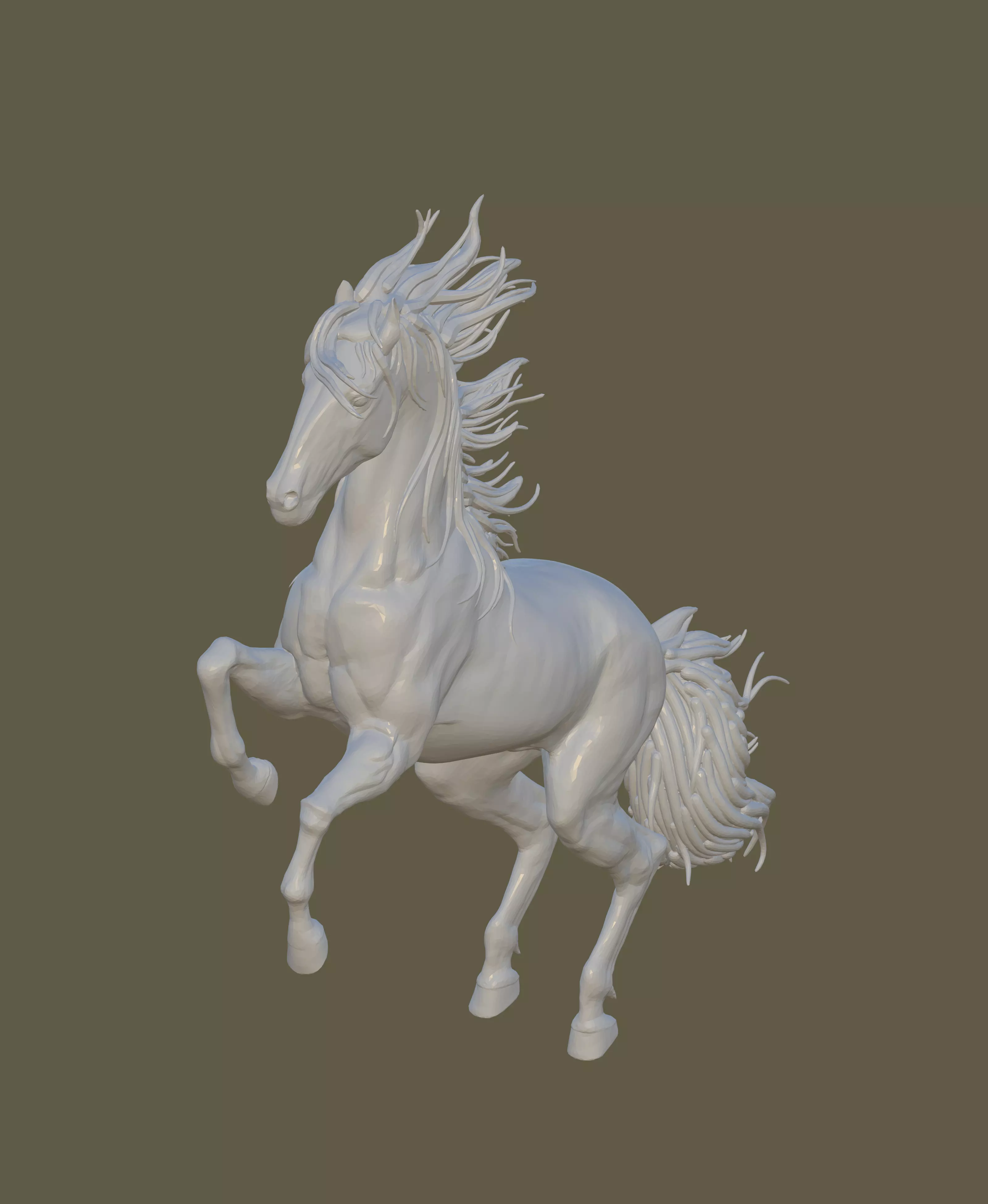 3D Horse sculpture 3D print model