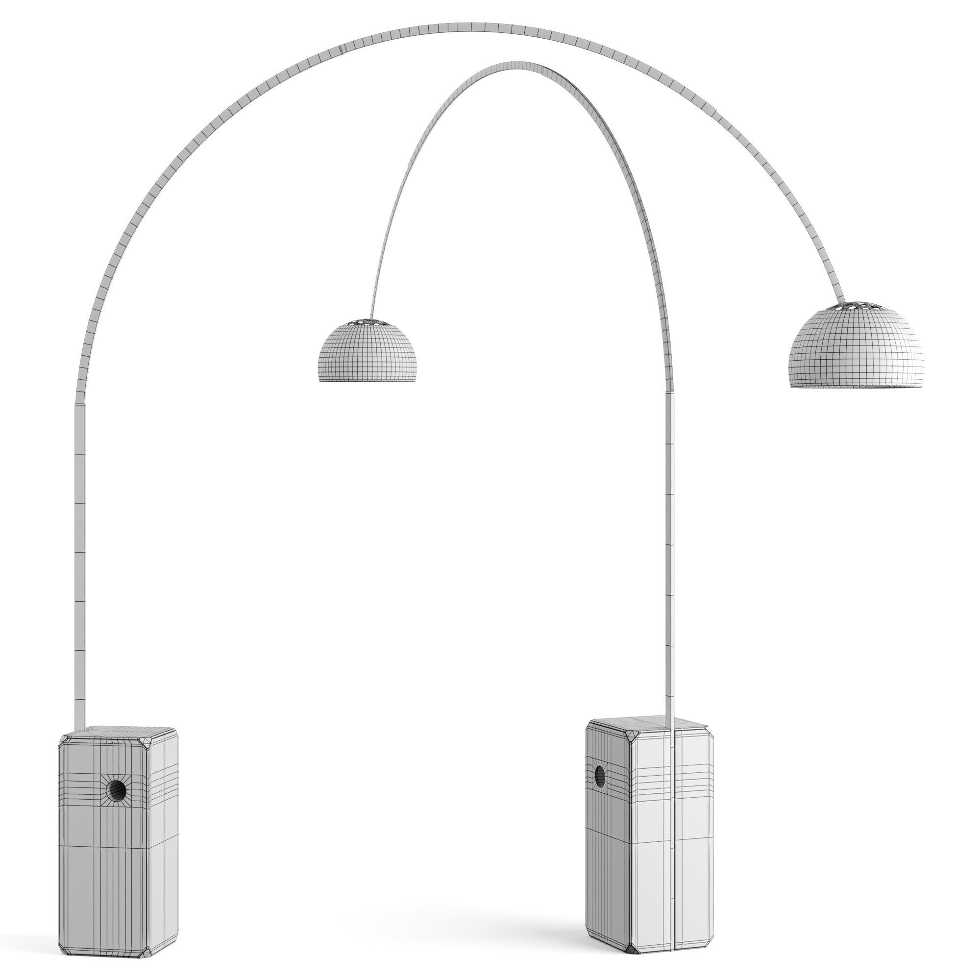Arco LED floor lamp by Flos 3D model_1