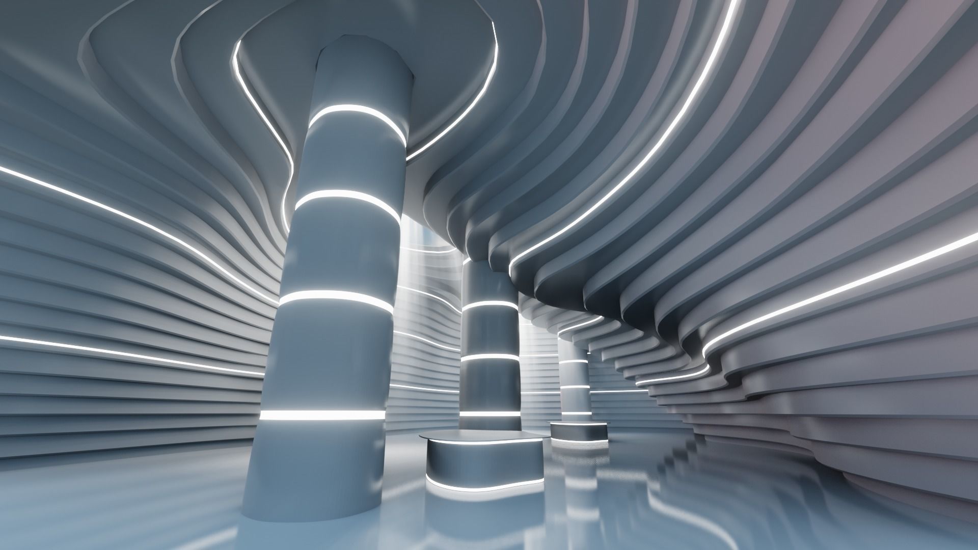 Sci-fi Interiors Set model 3D model_3