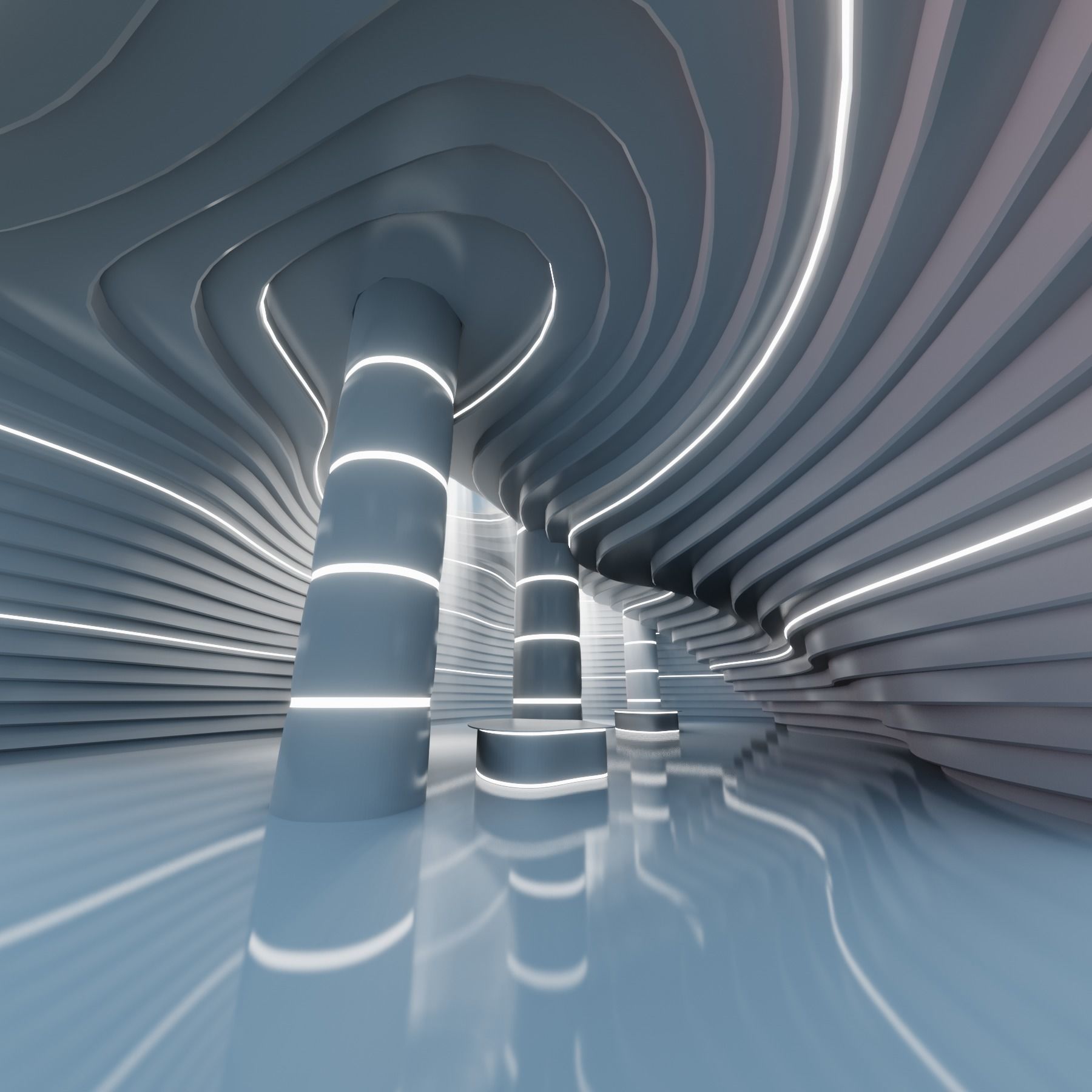 Sci-fi Interiors Set model 3D model_2