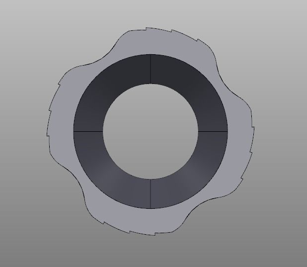 Hand Grip Nut 3D print model_1