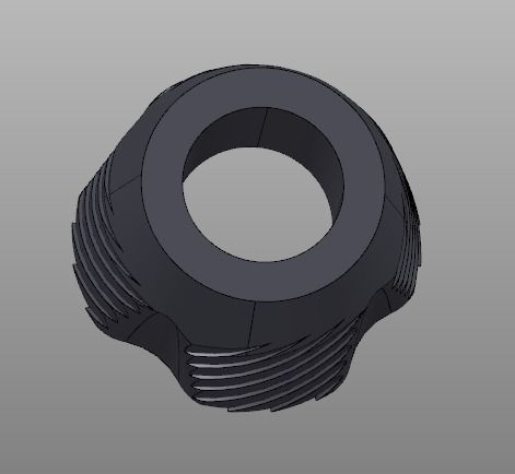 Hand Grip Nut 3D print model_3