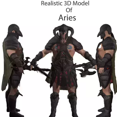 Aries god of war Low-poly 3D model
