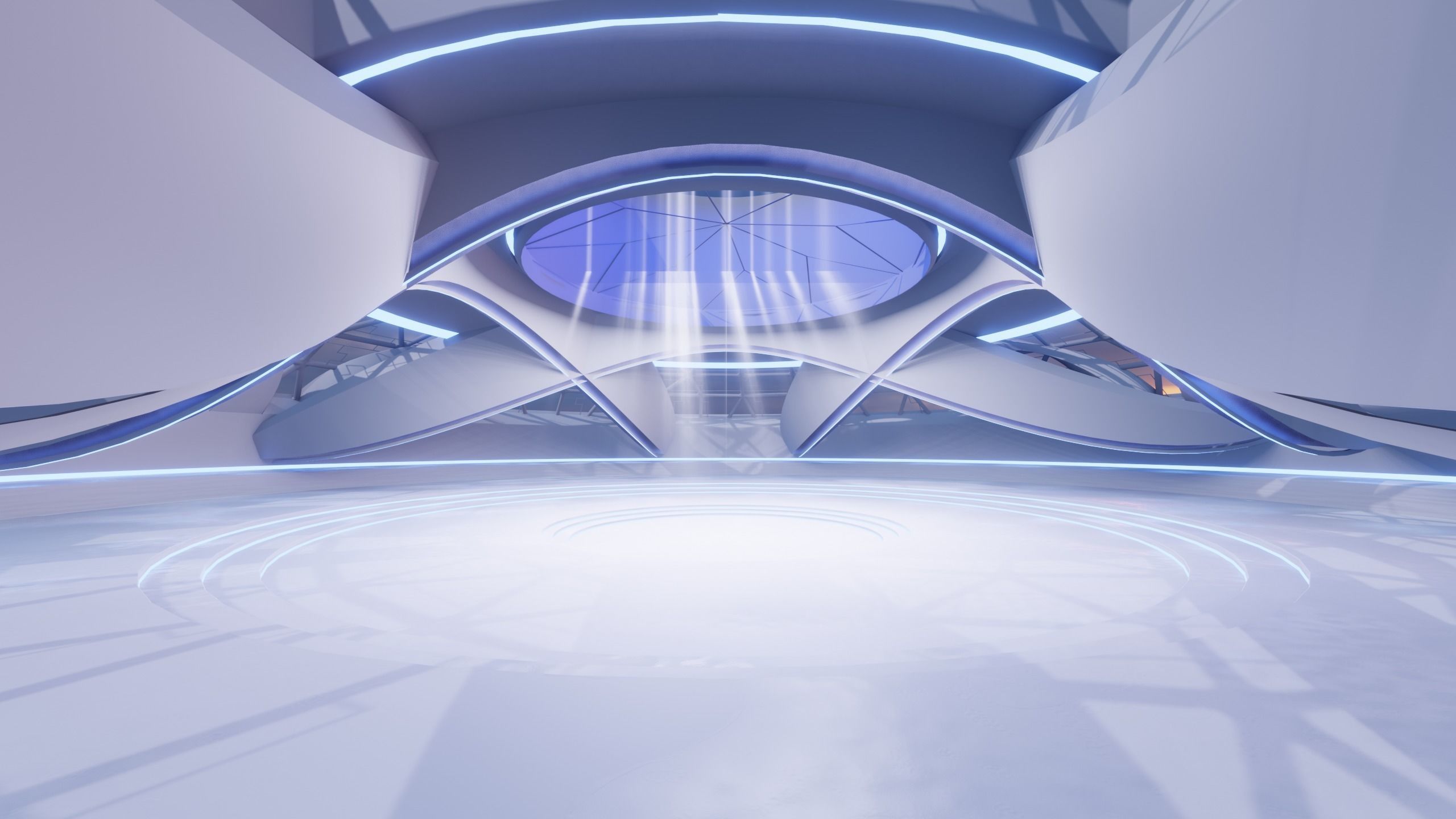 Futuristic Exbition Exterior 3D model_8