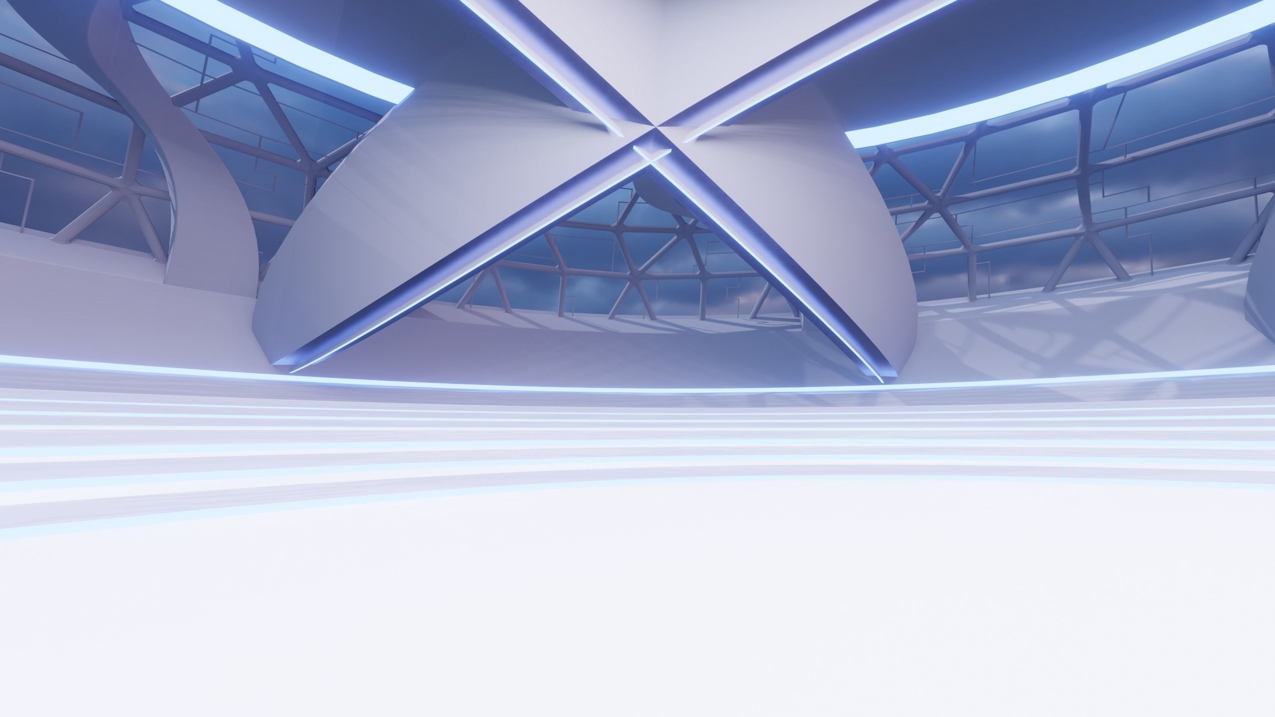 Futuristic Exbition Exterior 3D model_6