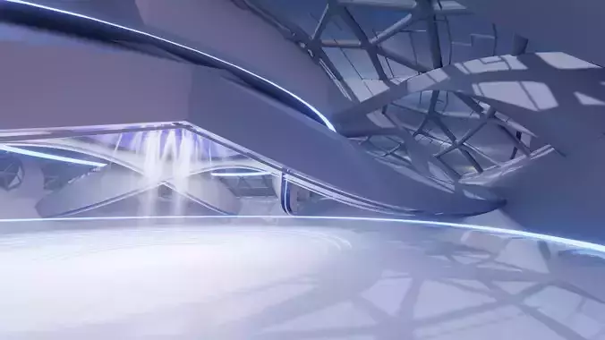 Futuristic Exbition Exterior 3D model